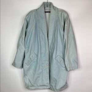 Vintage Bebe Furrrina Denim Jacket Size Medium 80s Oversized